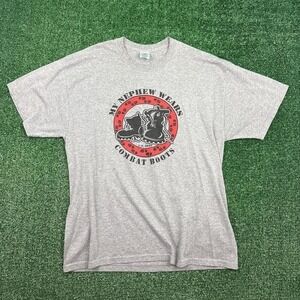 Mr. Nephew Wears Combat Boots US Army Promo graphic t-shirt